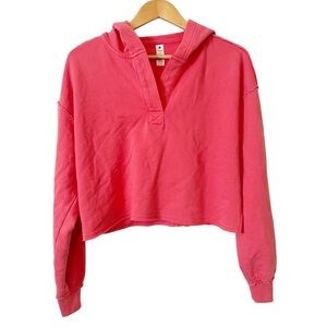 Yogalicious Coral Pink Cropped Hoodie